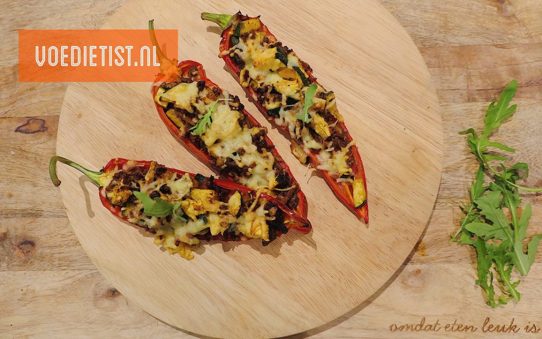 Recept: Pikant gevulde paprika’s uit de oven