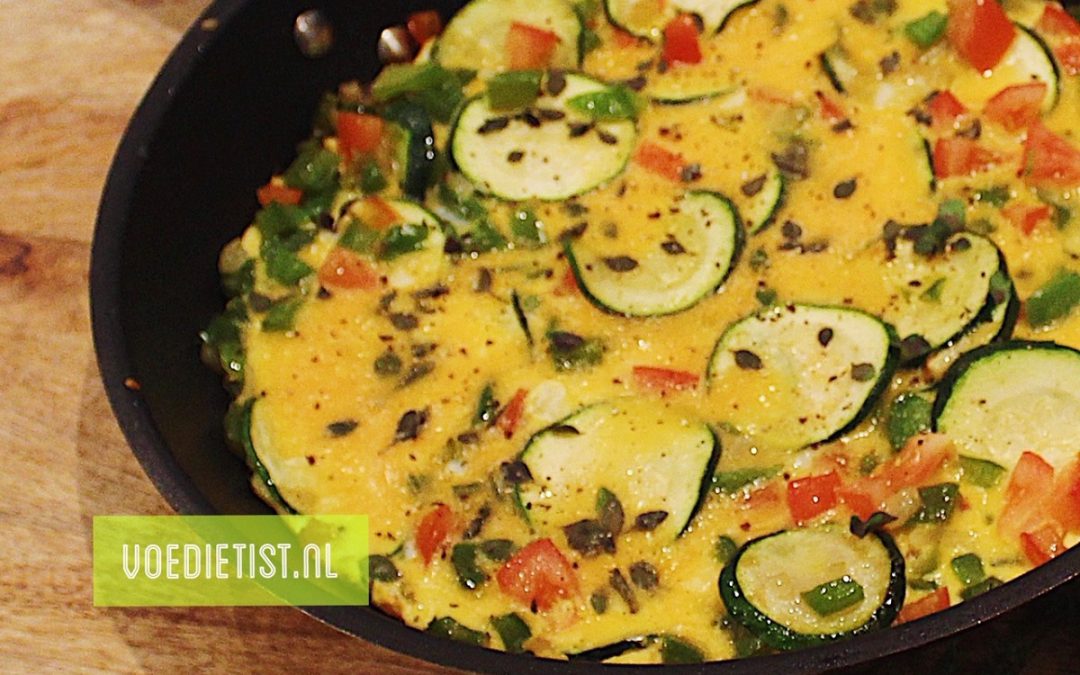 Paasrecept: Omelet met groenten. Vrolijk Pasen!