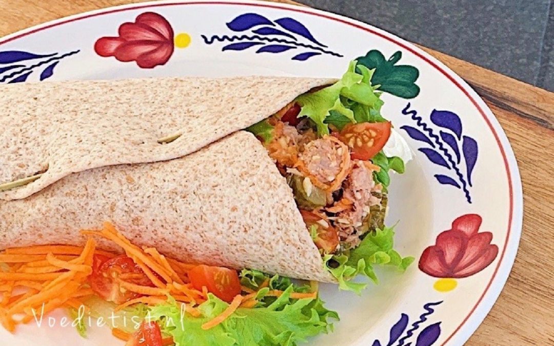 Recept: Volkoren wrap met tonijnsalade