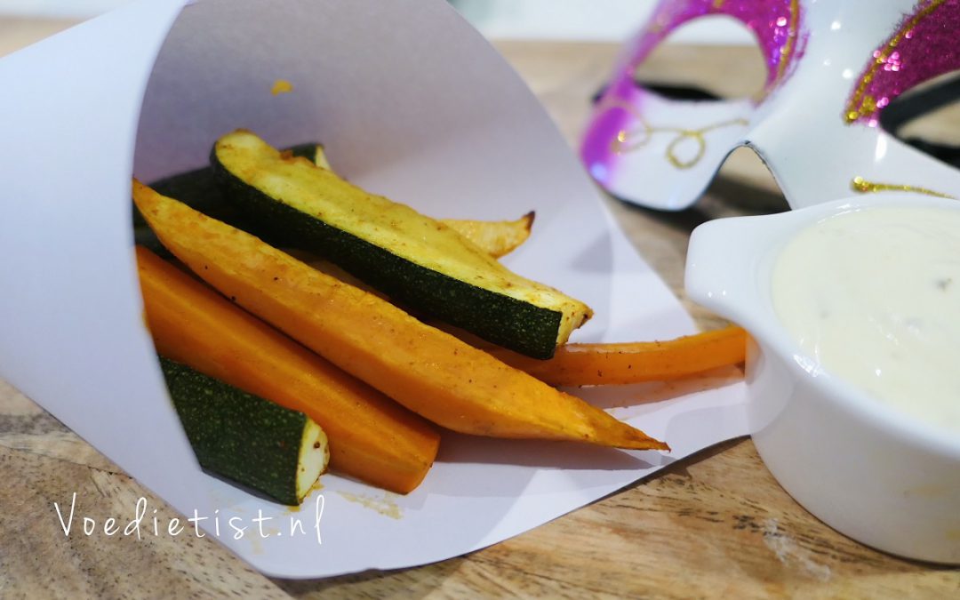 Carnavalsrecept: Groentefriet met truffeldip