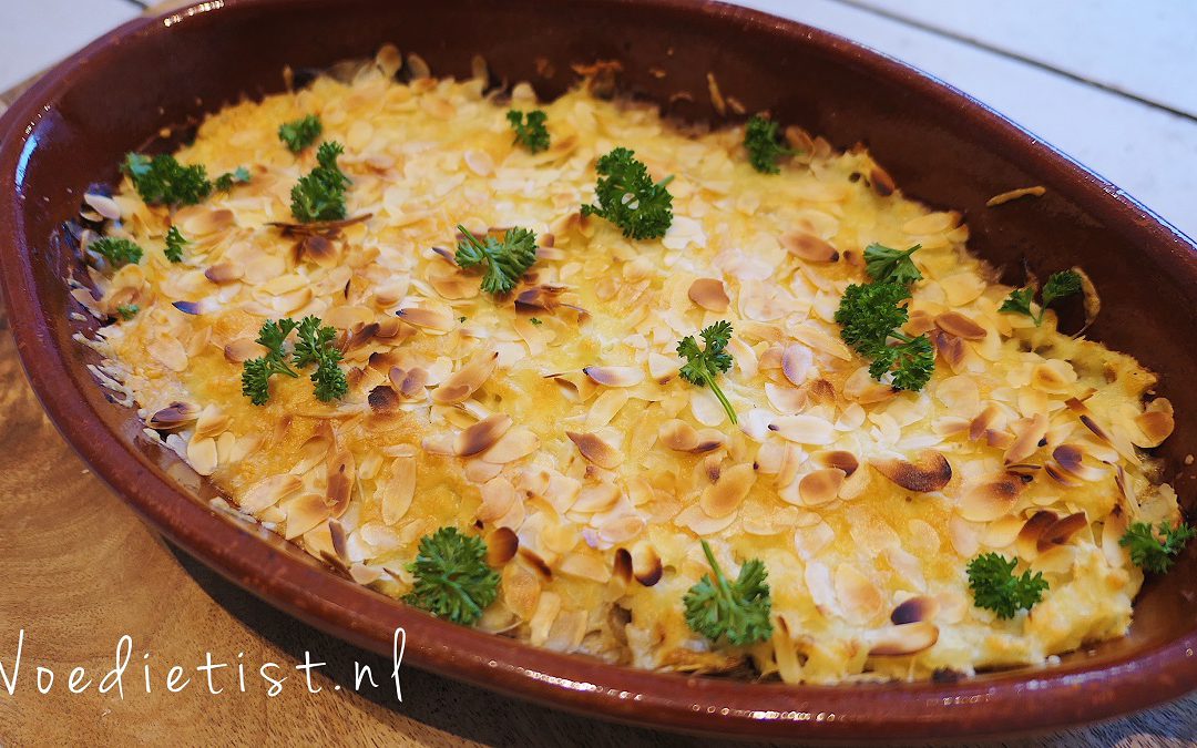 Recept: Witlofschotel met aardappel en knolselderij