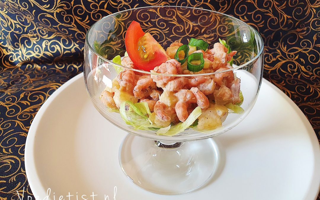 Kerstrecepten 2021 – Voorgerecht vis: Oosterse garnalencocktail met ananas